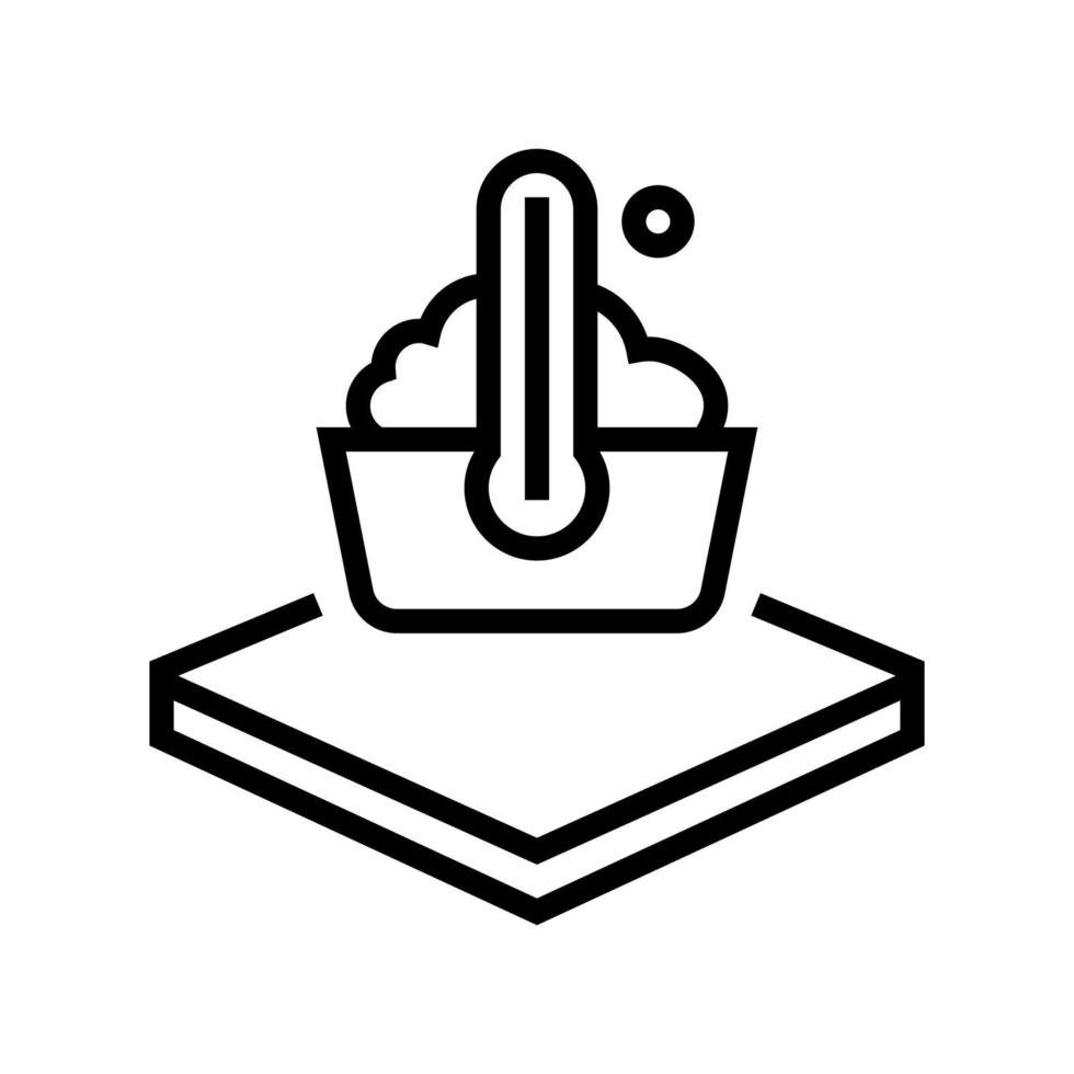 washing temperature fabrics properties line icon vector illustration