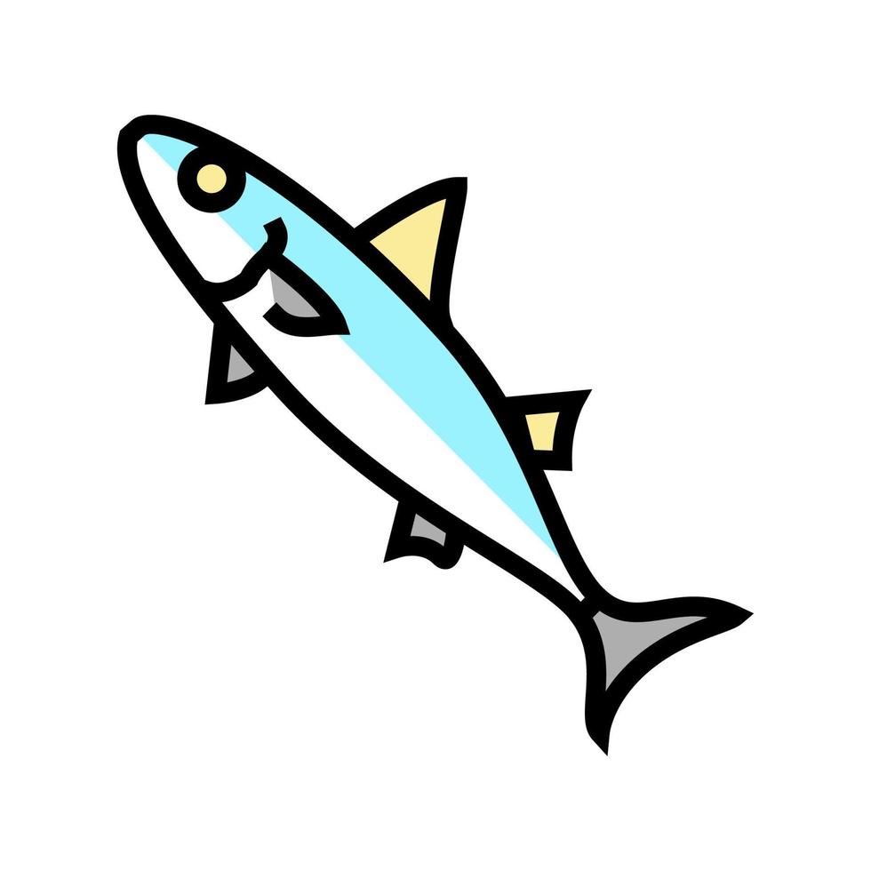 chub mackerel color icon vector illustration