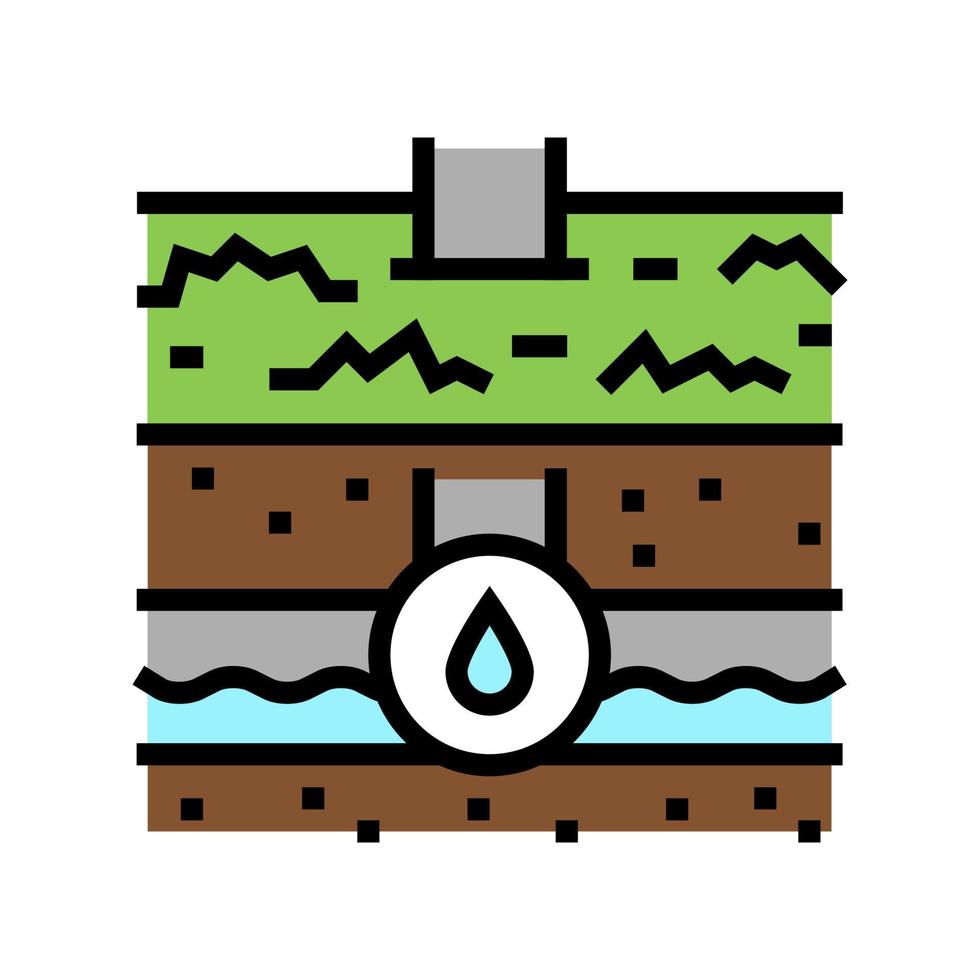 agua comunicación tierra color icono vector ilustración