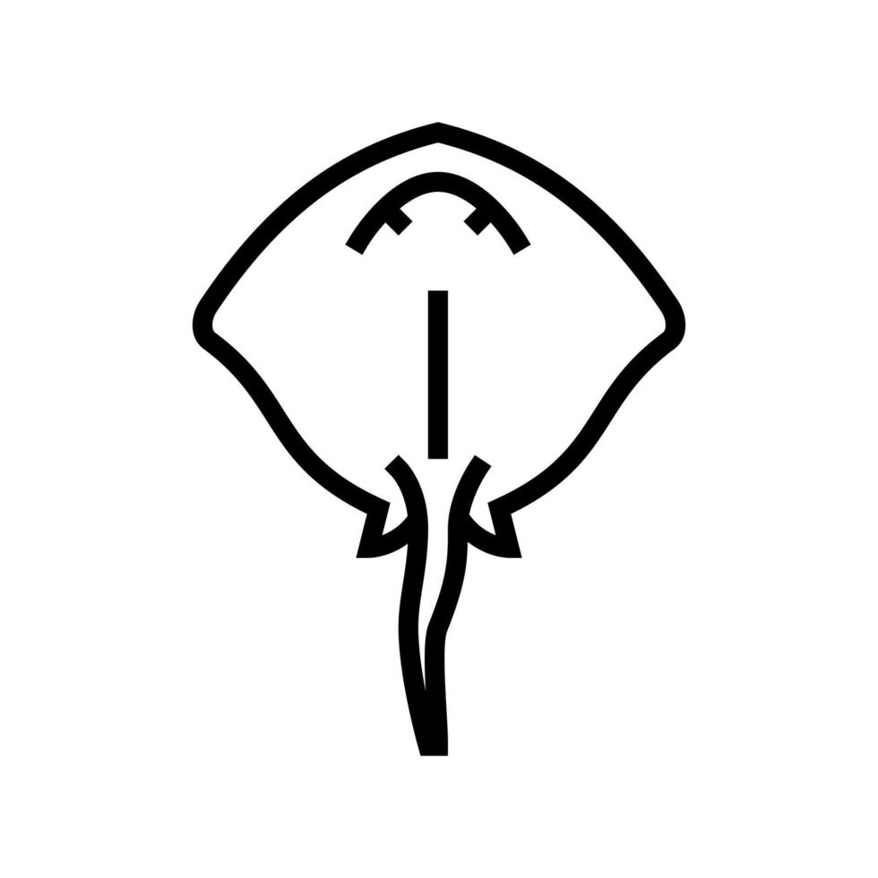 stingray ocean line icon vector illustration