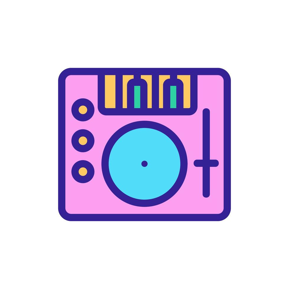DJ mixer icon vector. Isolated contour symbol illustration vector