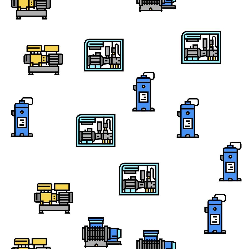 Air Compressor Tool Vector Seamless Pattern