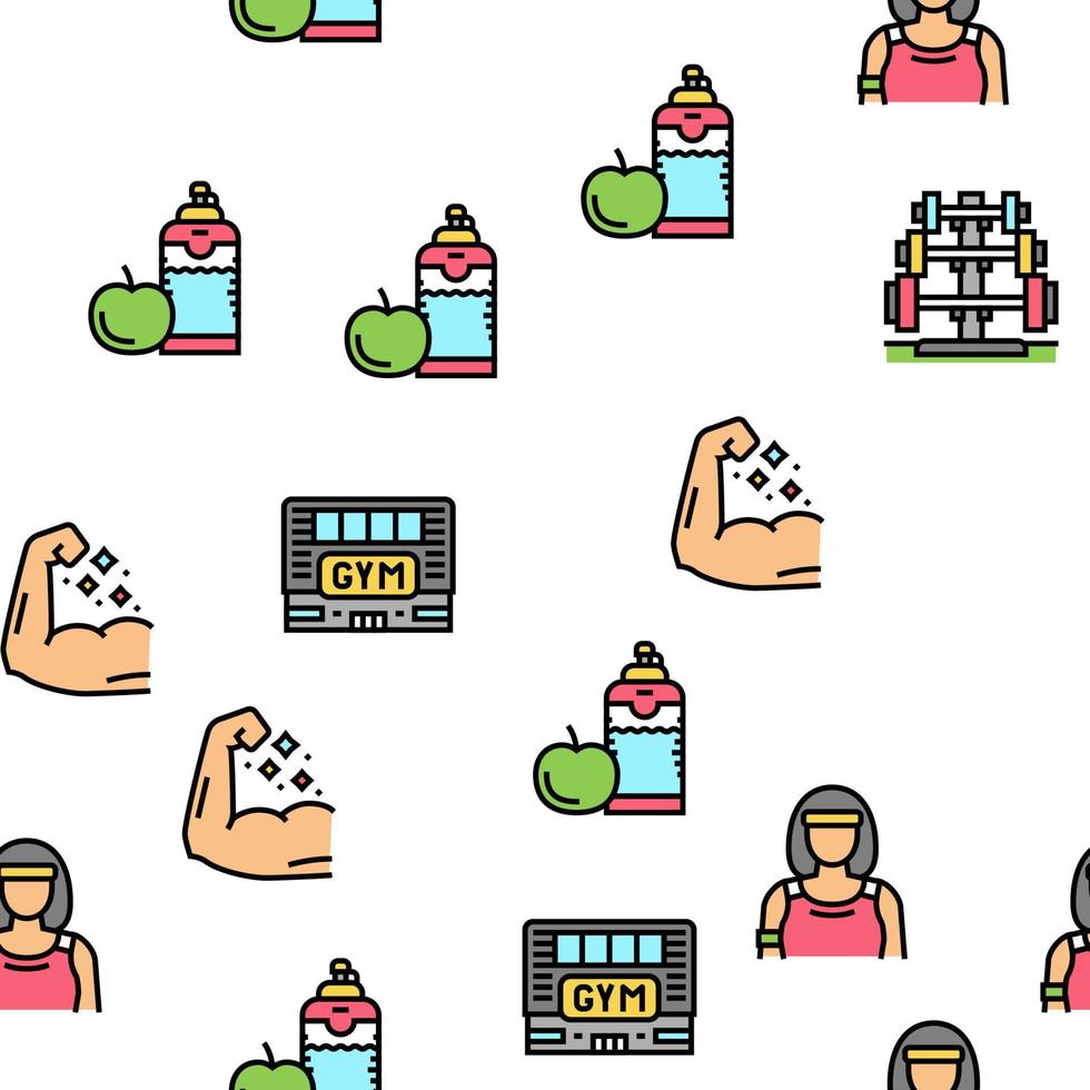 Sport Active Competitive Game Vector Seamless Pattern