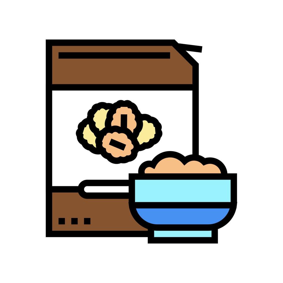 cereals oat package color icon vector illustration