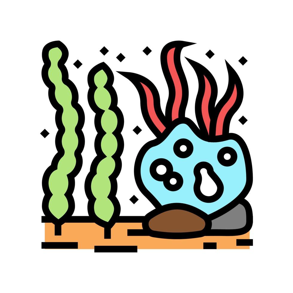 seaweed ocean color icon vector illustration