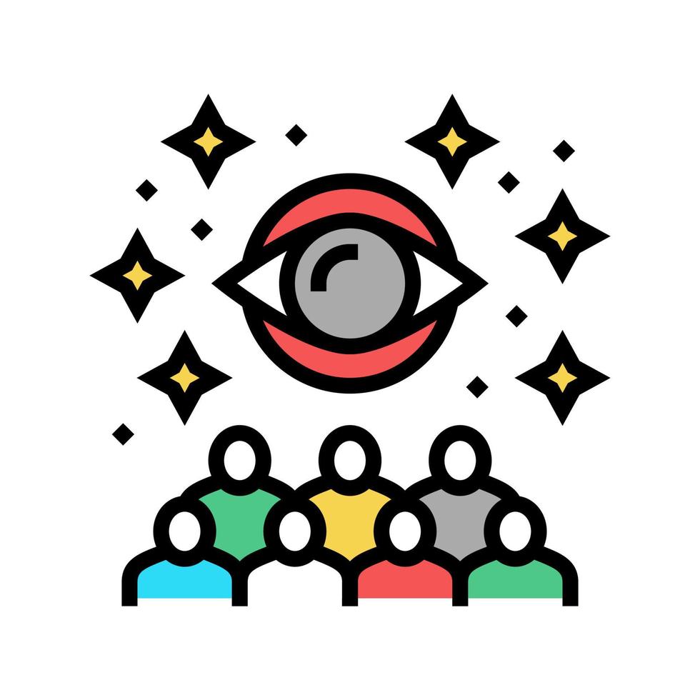 impression management color icon vector illustration