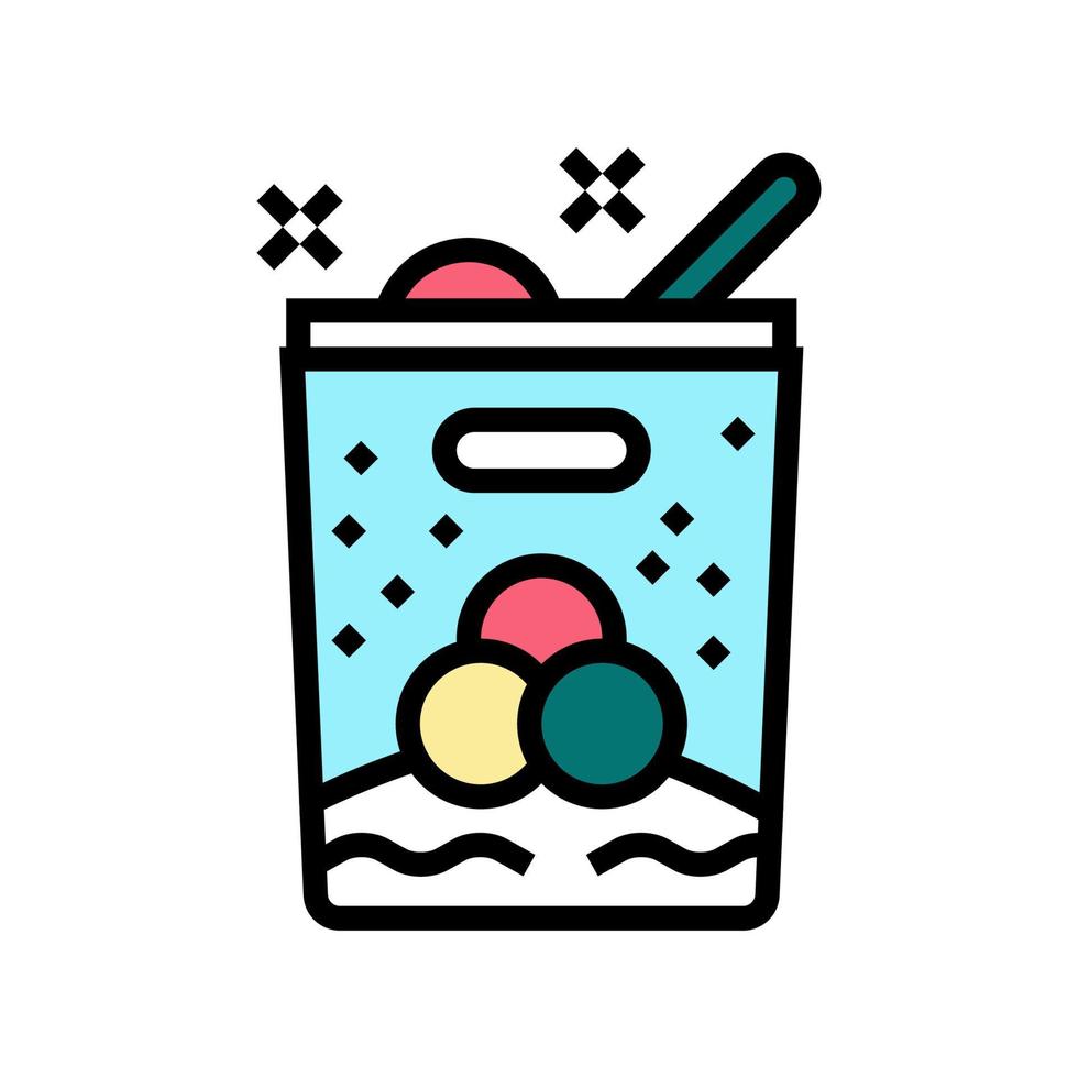 ice cream leisure color icon vector illustration