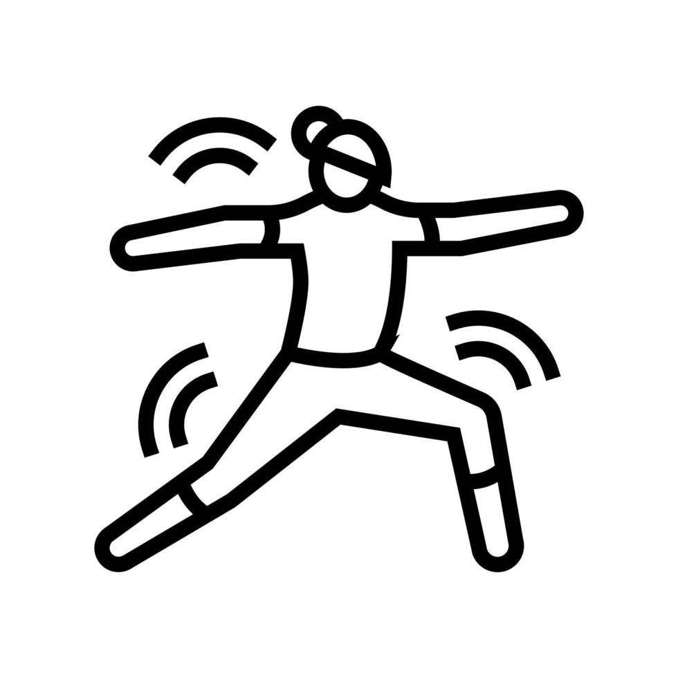 ilustración de vector de icono de línea de ocio de yoga