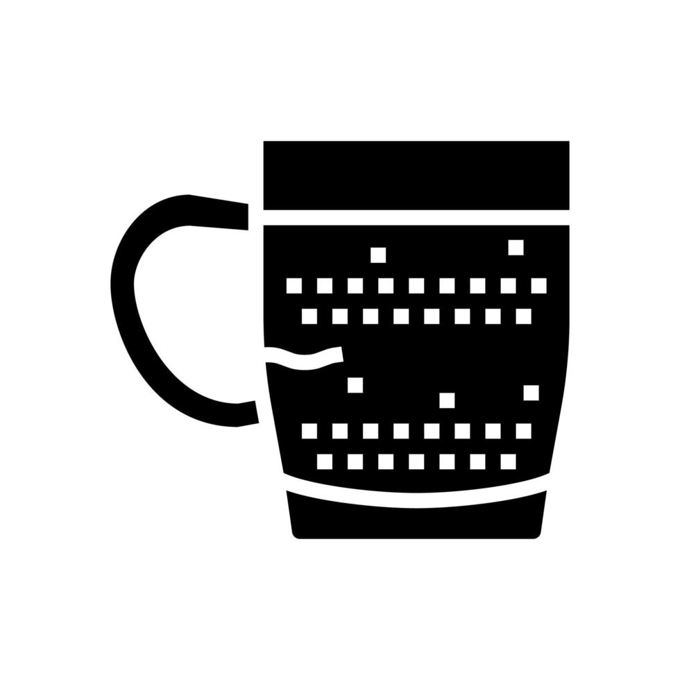 ilustración de vector de icono de glifo de café doppio