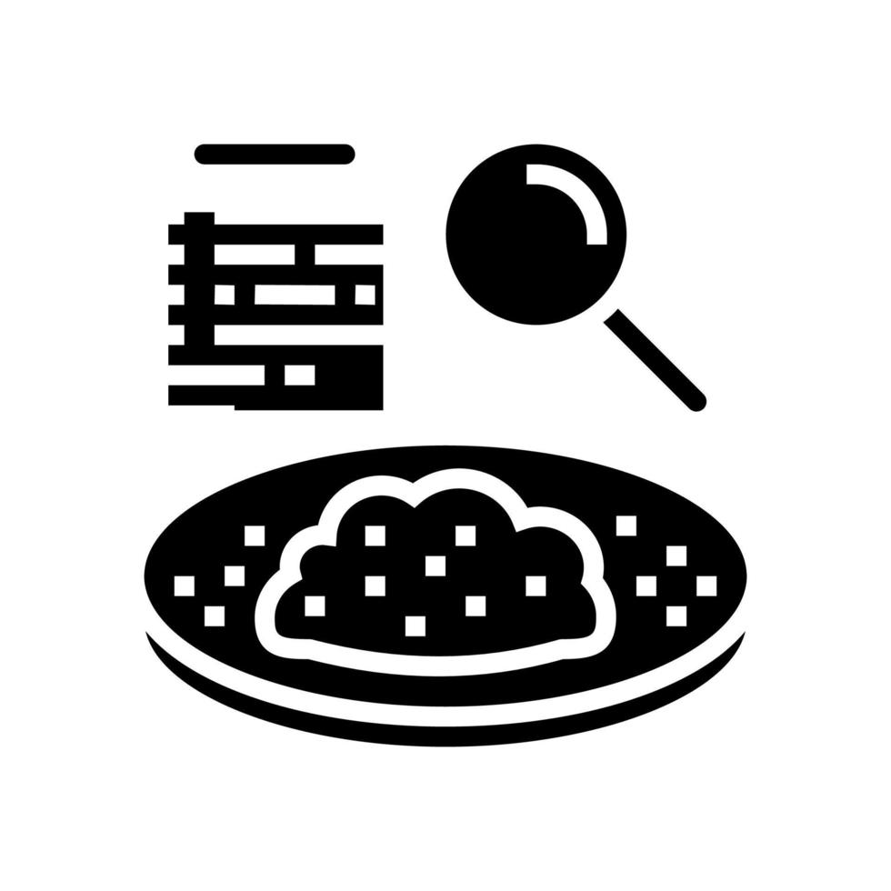 researching and analyzing soil glyph icon vector illustration