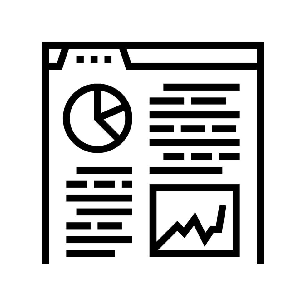 analytics report line icon vector illustration