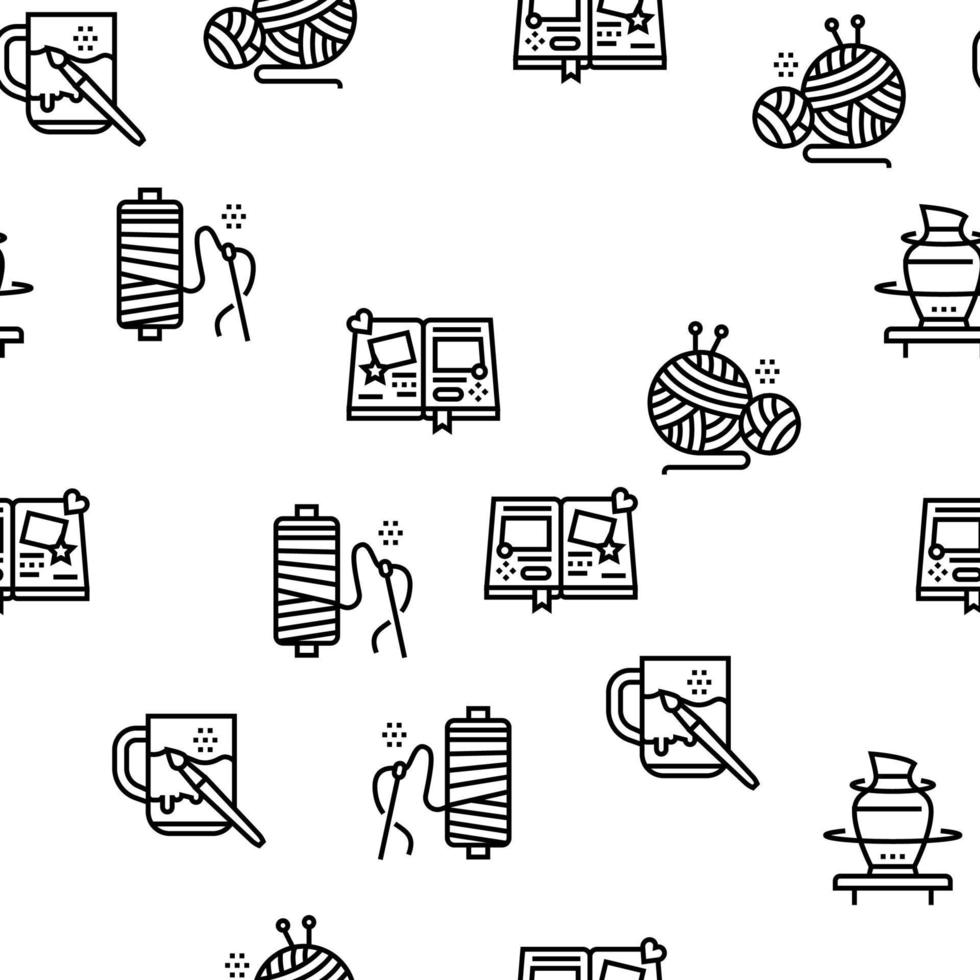 Diy Crafts Handmade Vector Seamless Pattern