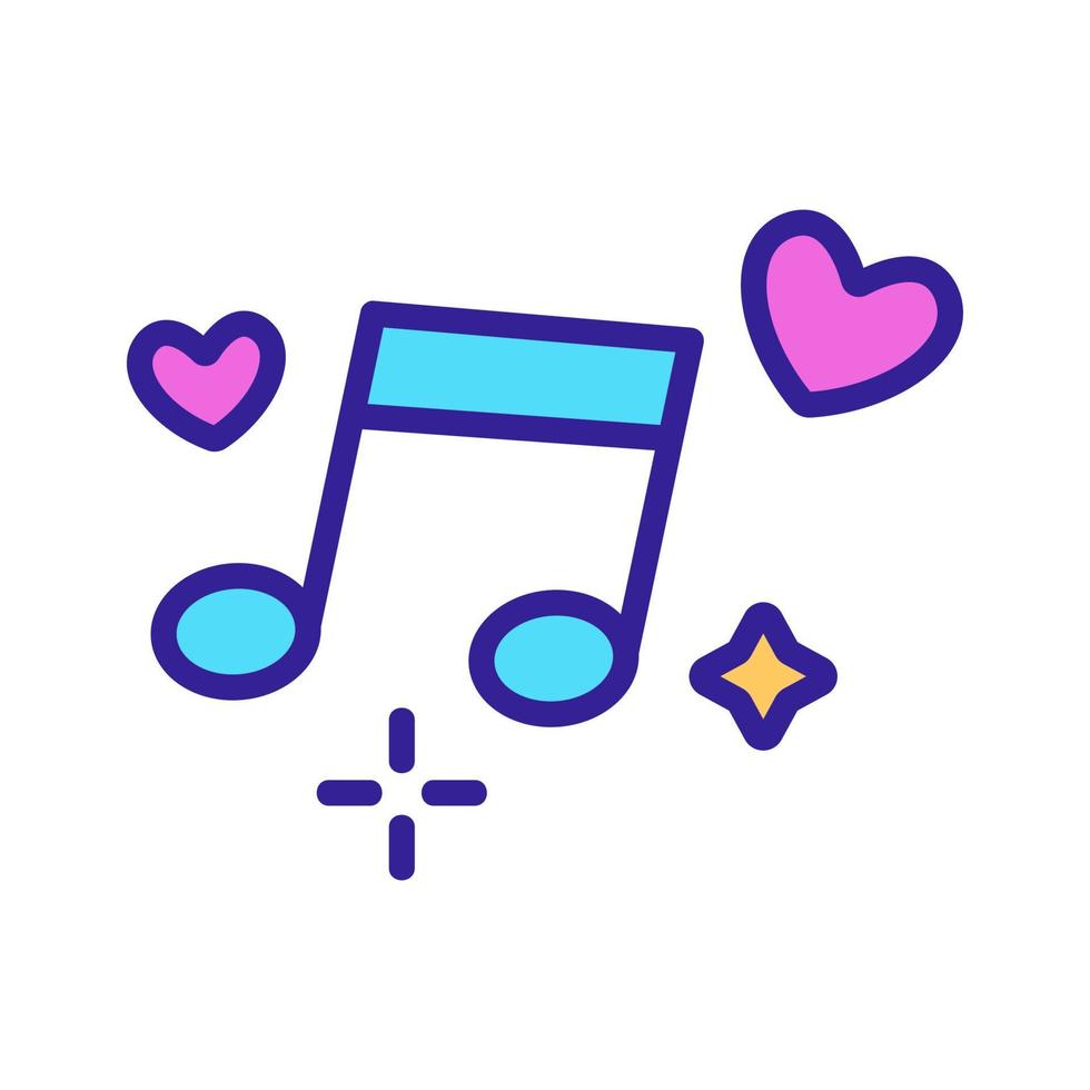 Wedding music icon vector. Isolated contour symbol illustration vector