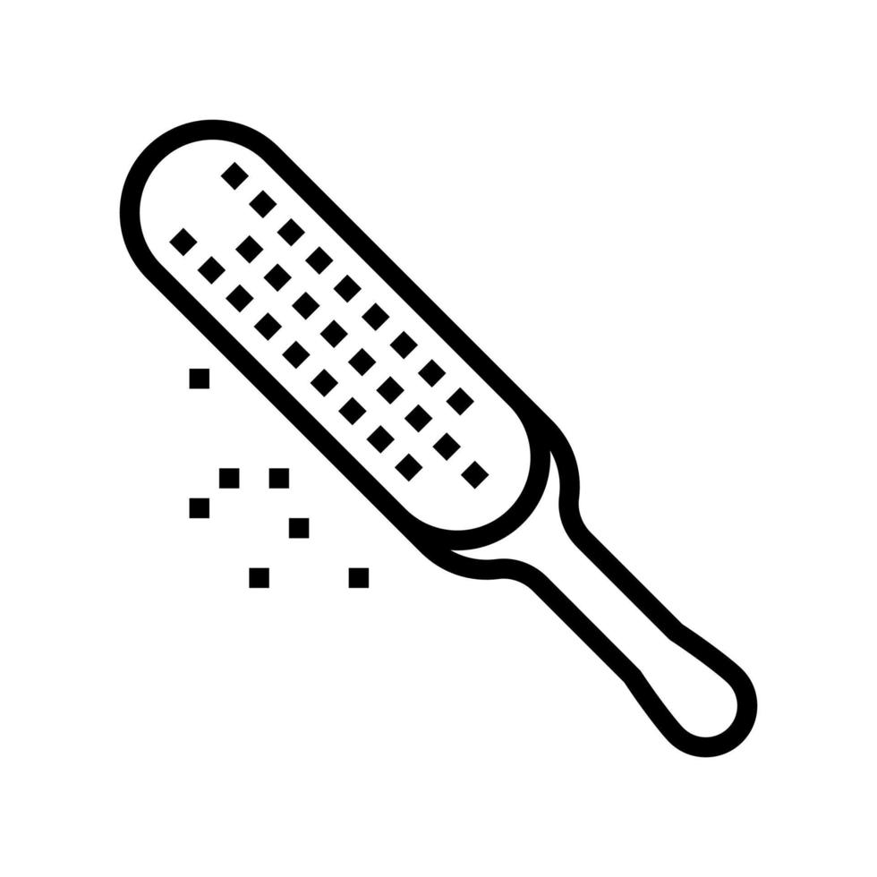 heel skin exfoliator line icon vector illustration