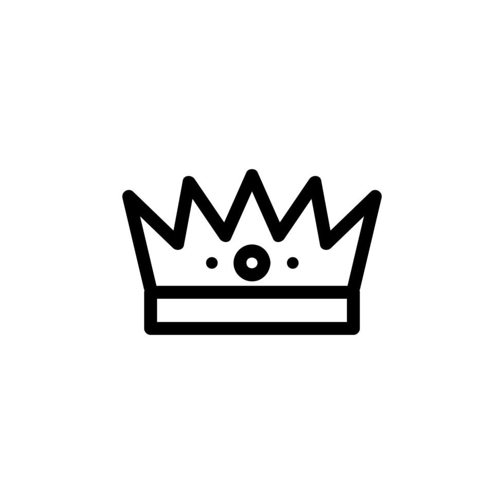 corona rey icono vector. ilustración de símbolo de contorno aislado vector