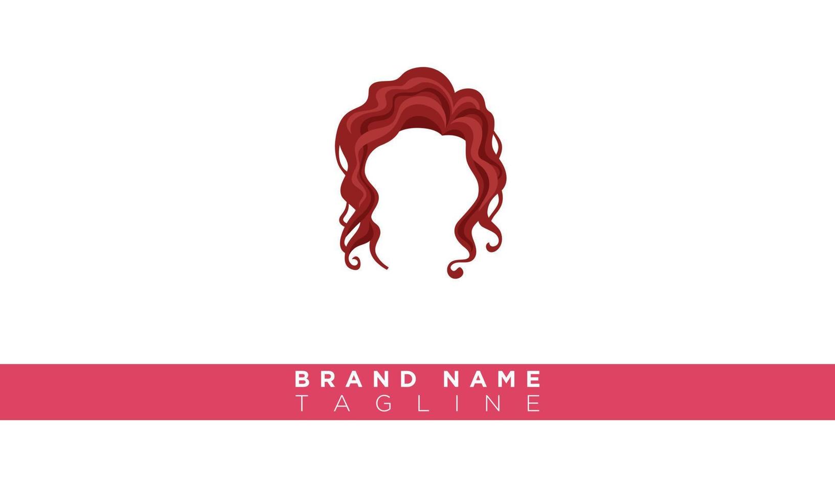 GIRL HAIR icon Initials monogram logo vector