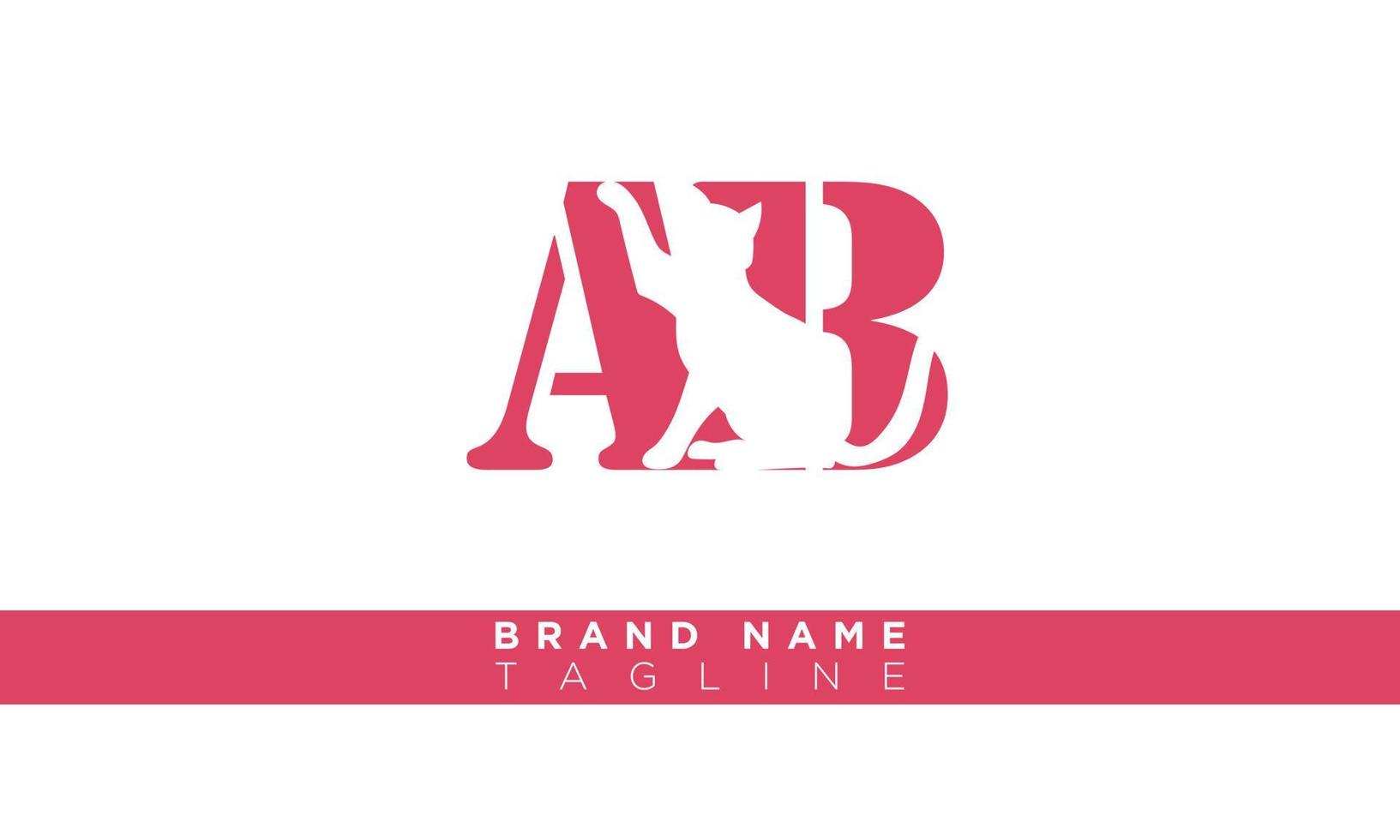 AB With Animal icon Alphabet letters Initials monogram logo vector