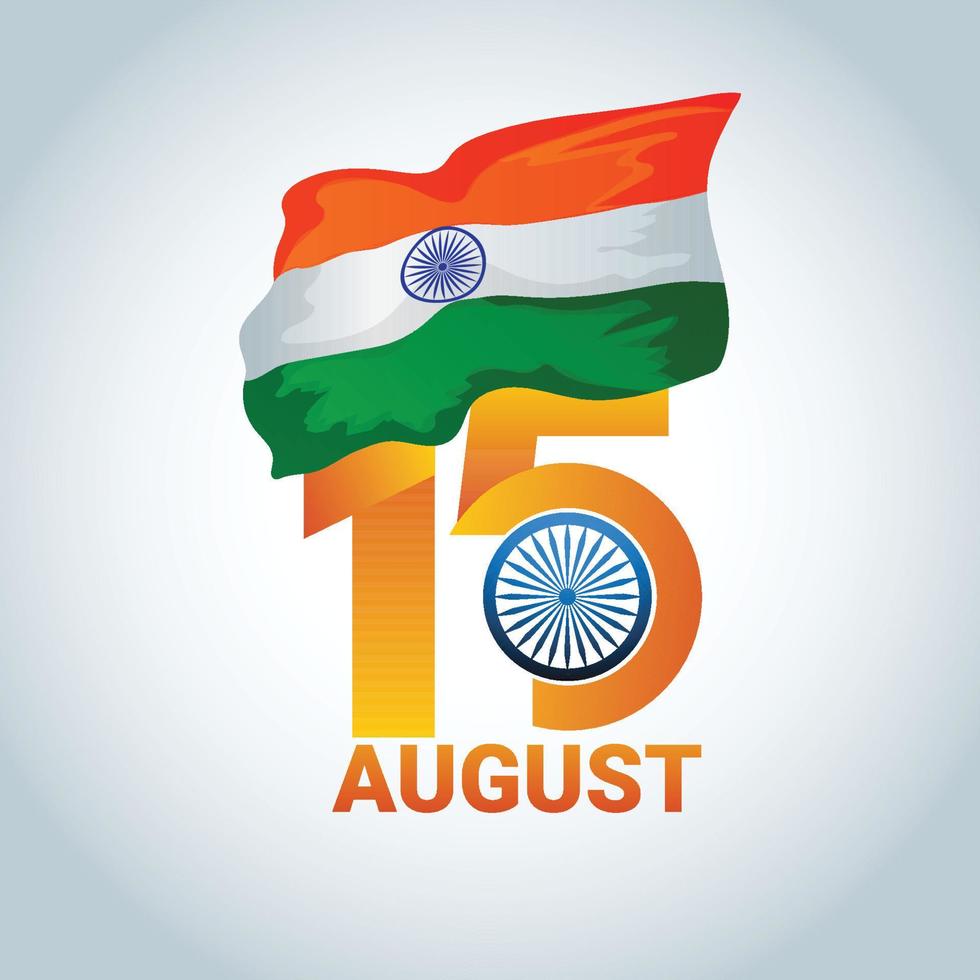 15 august celebration design concept vector