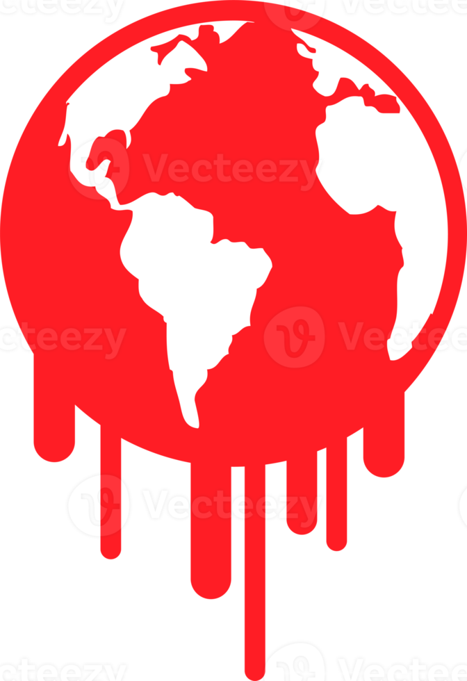 The world is melting icon sign png