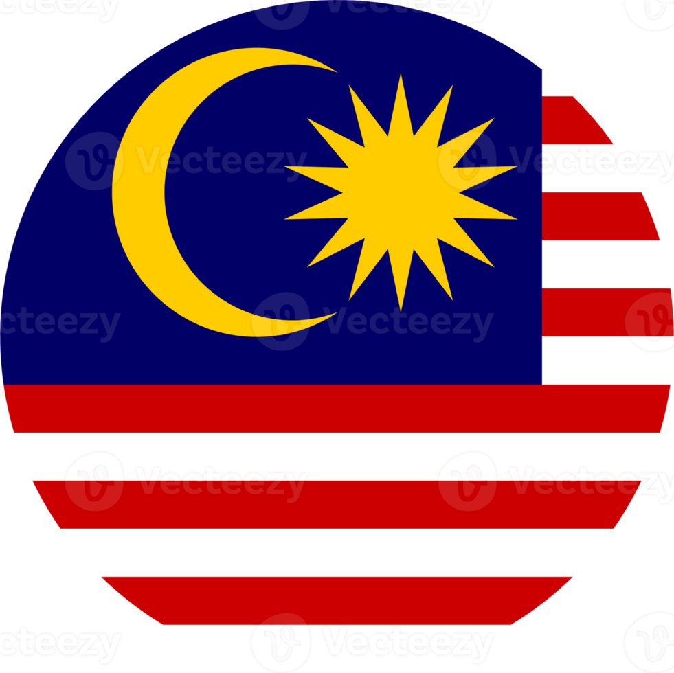 signe d'icône de drapeau malaisie png