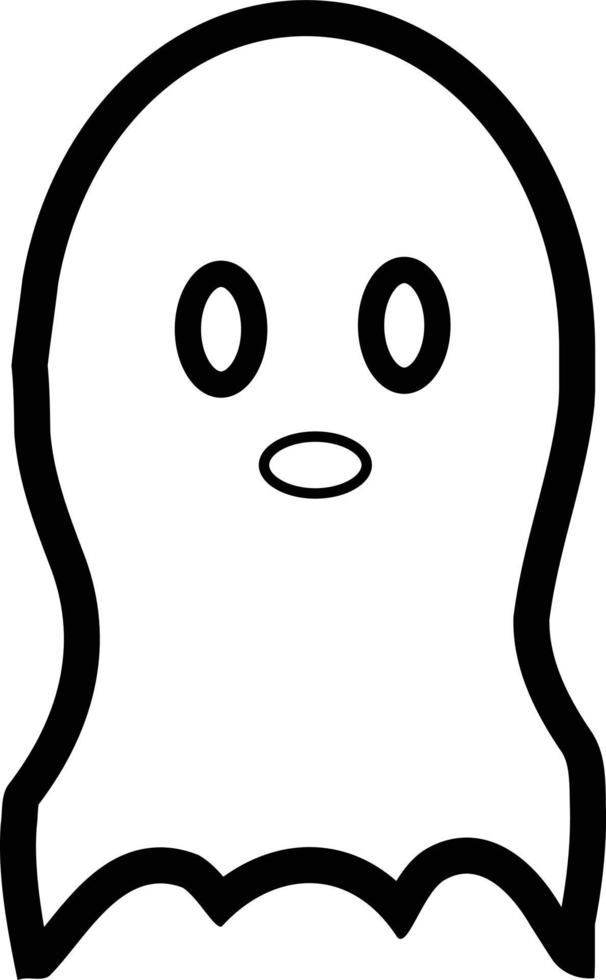 Ghost line icon on white background. Ghost Halloween sign. Ghost symbol. flat style. vector