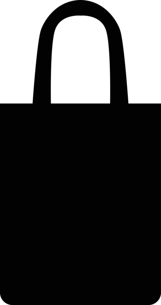 bolso de mano sobre fondo blanco. bolso tote de tela de tela negra. bolsa reutilizable para ir de compras. estilo plano vector