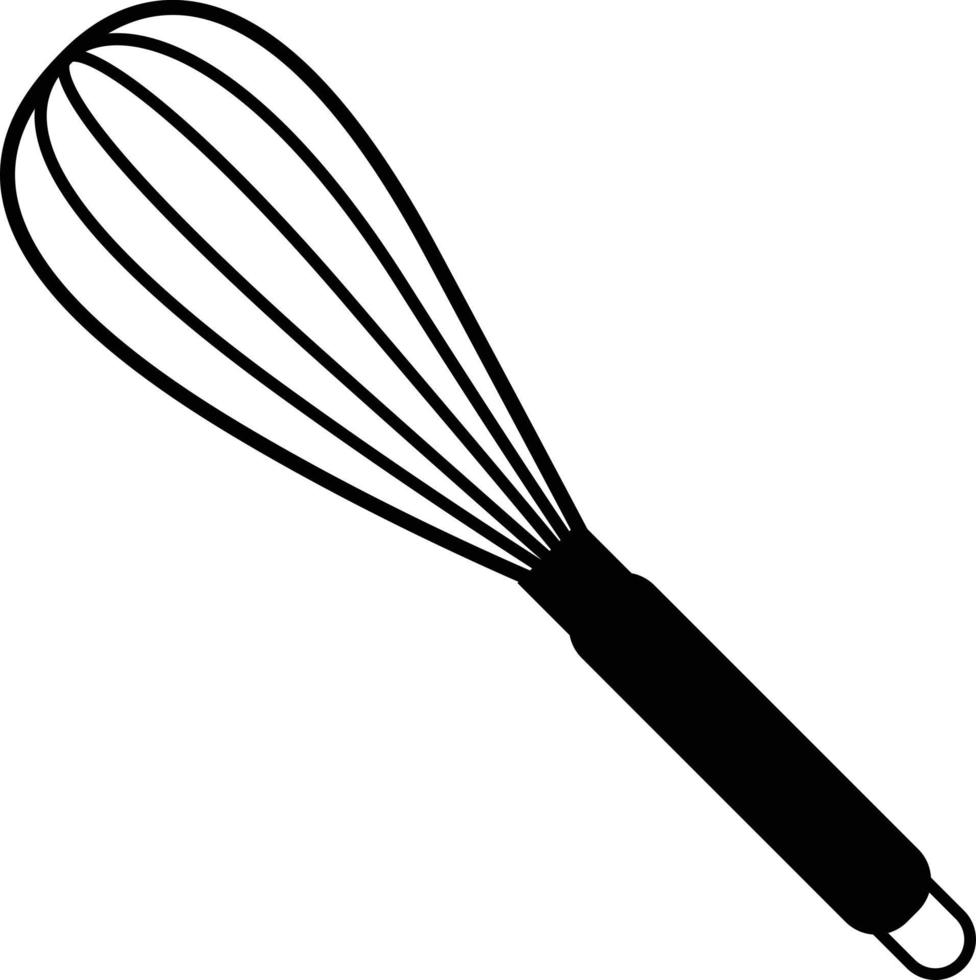 balloon whisk for mixing and whisking icon on white background. flat style. mixing and whisking cooking equipment symbol. balloon whisk sign. vector