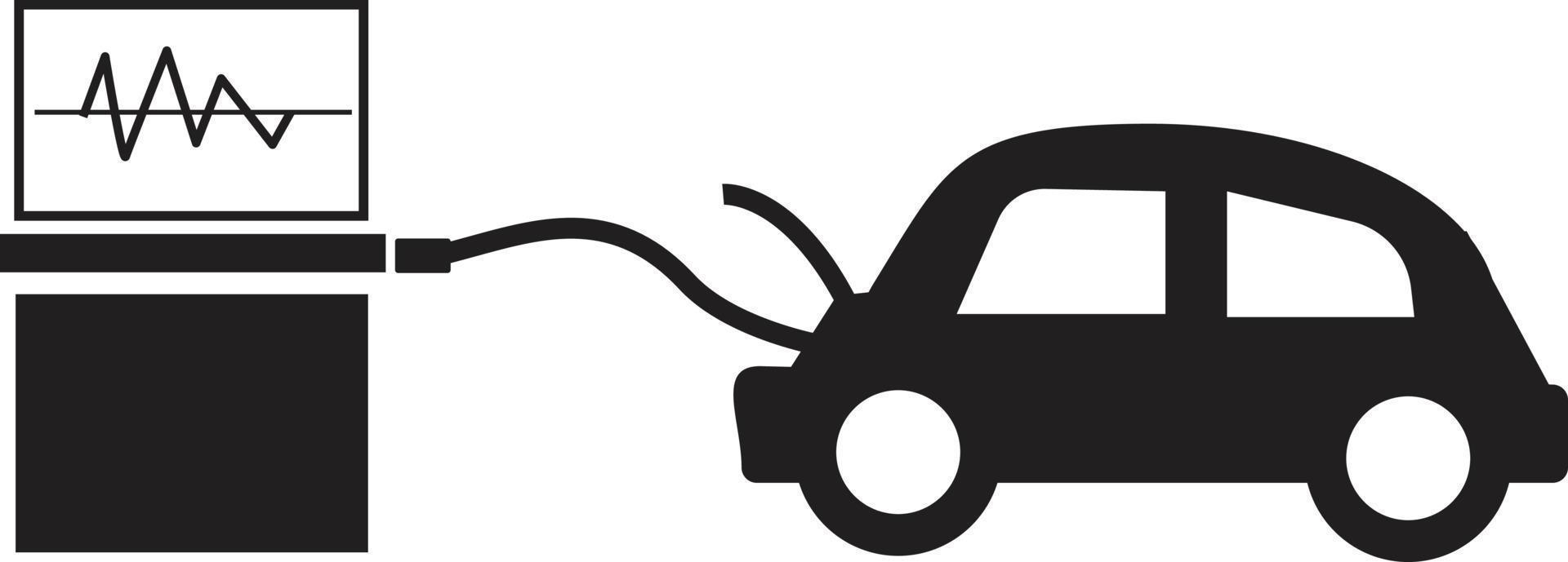 Car diagnostics icon on white background. computer diagnostic machine. flat style. vector