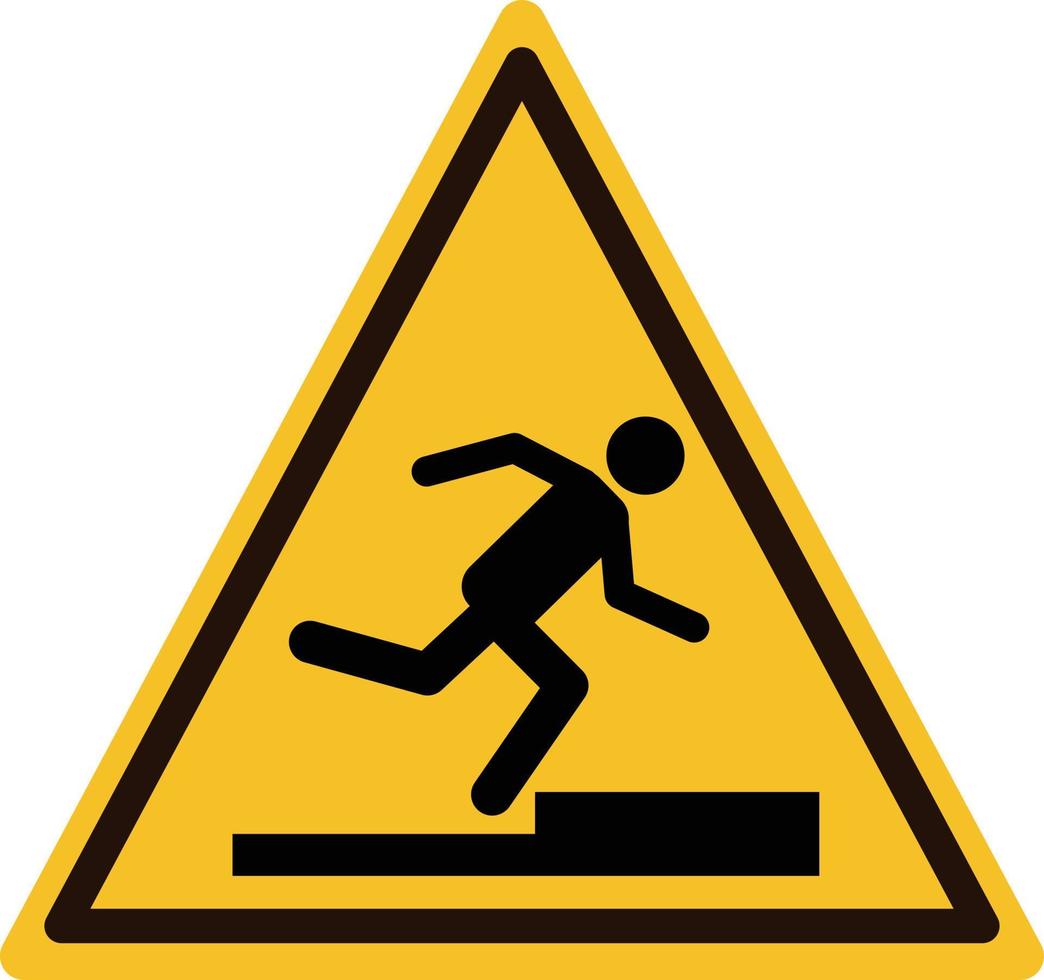 stumbling man icon on white background. watch your step sign. tripping hazard symbol. flat style. vector