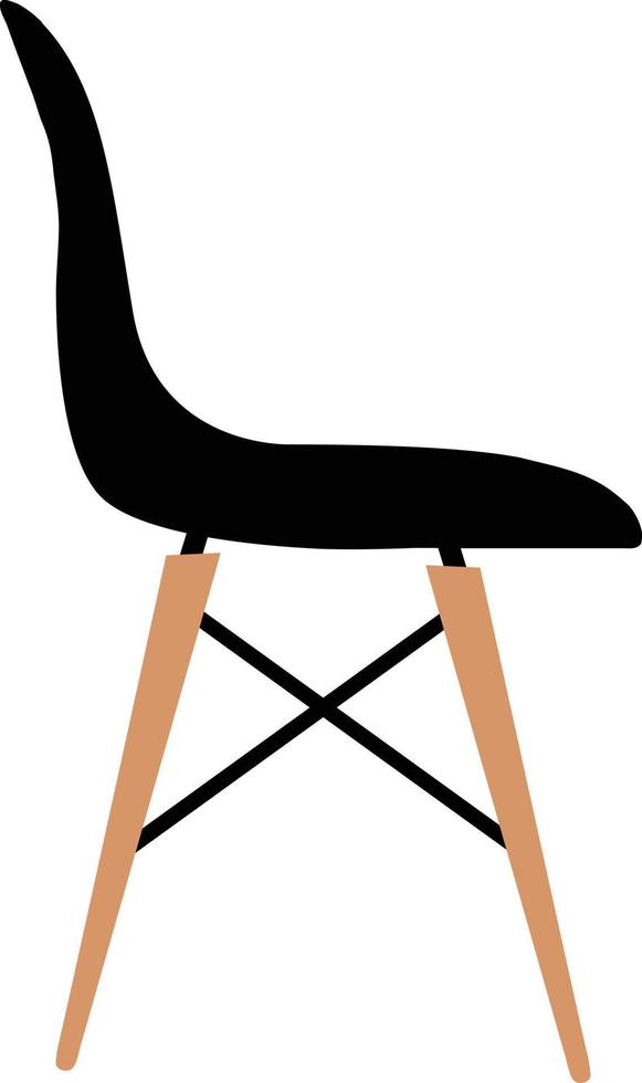 silla de cocina sobre fondo blanco. silla de comedor de cocina de plastico. signo de sillón. logotipo de la silla del restaurante. símbolo de la silla. estilo plano vector