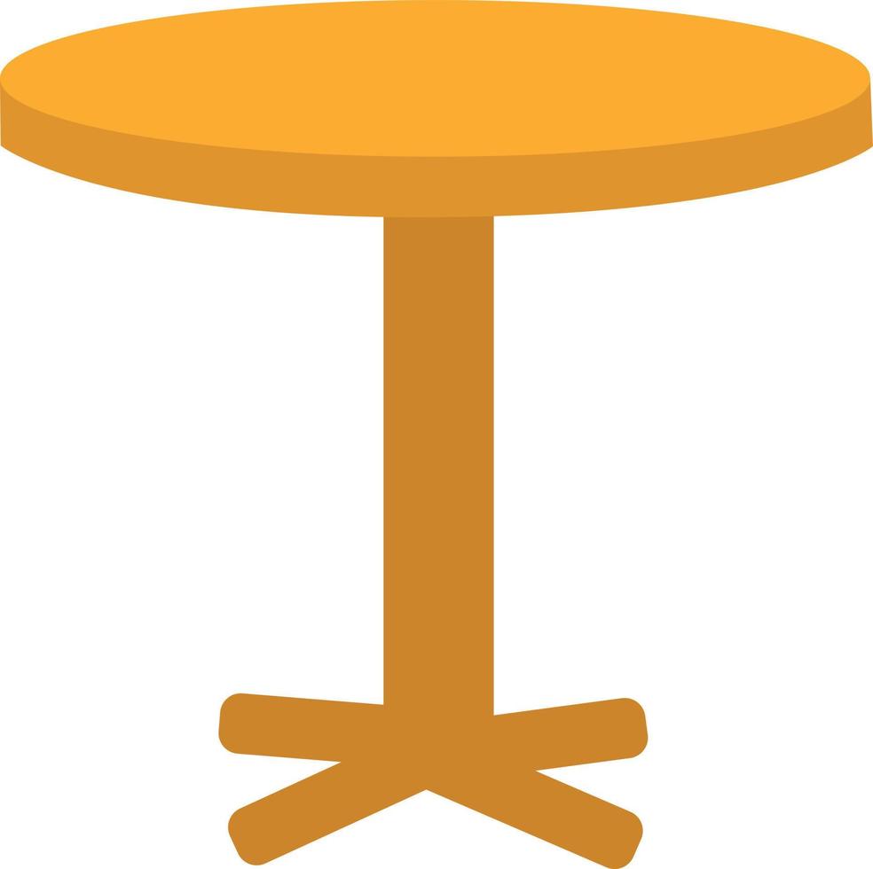 icono de mesa circular sobre fondo blanco. cartel de mesa redonda. símbolo de la mesa de madera. estilo plano vector