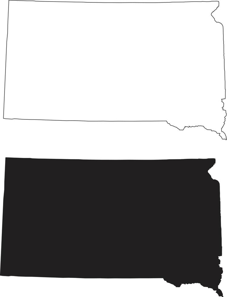 South Dakota map on white background. South Dakota State map sign. outline map of South Dakota. flat style. vector