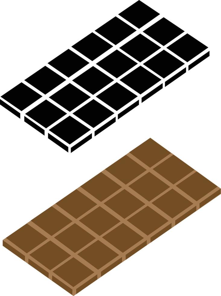 chocolate bar icon on white background. chocolate sign. tasty chocolate bar. flat style. vector