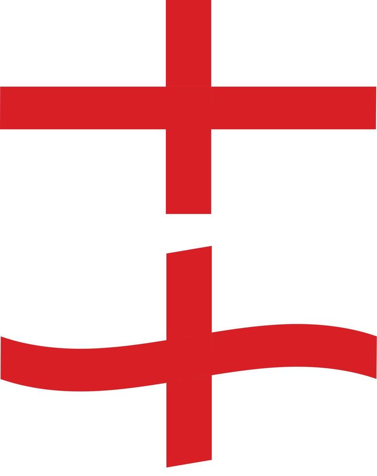 England national Flag on white background. Original and simple Republic of The England flag. waving England Flag. flat style. vector