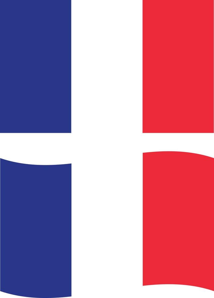 bandera nacional de francia sobre fondo blanco. bandera de francia original y simple. ondeando la bandera de Francia. estilo plano vector
