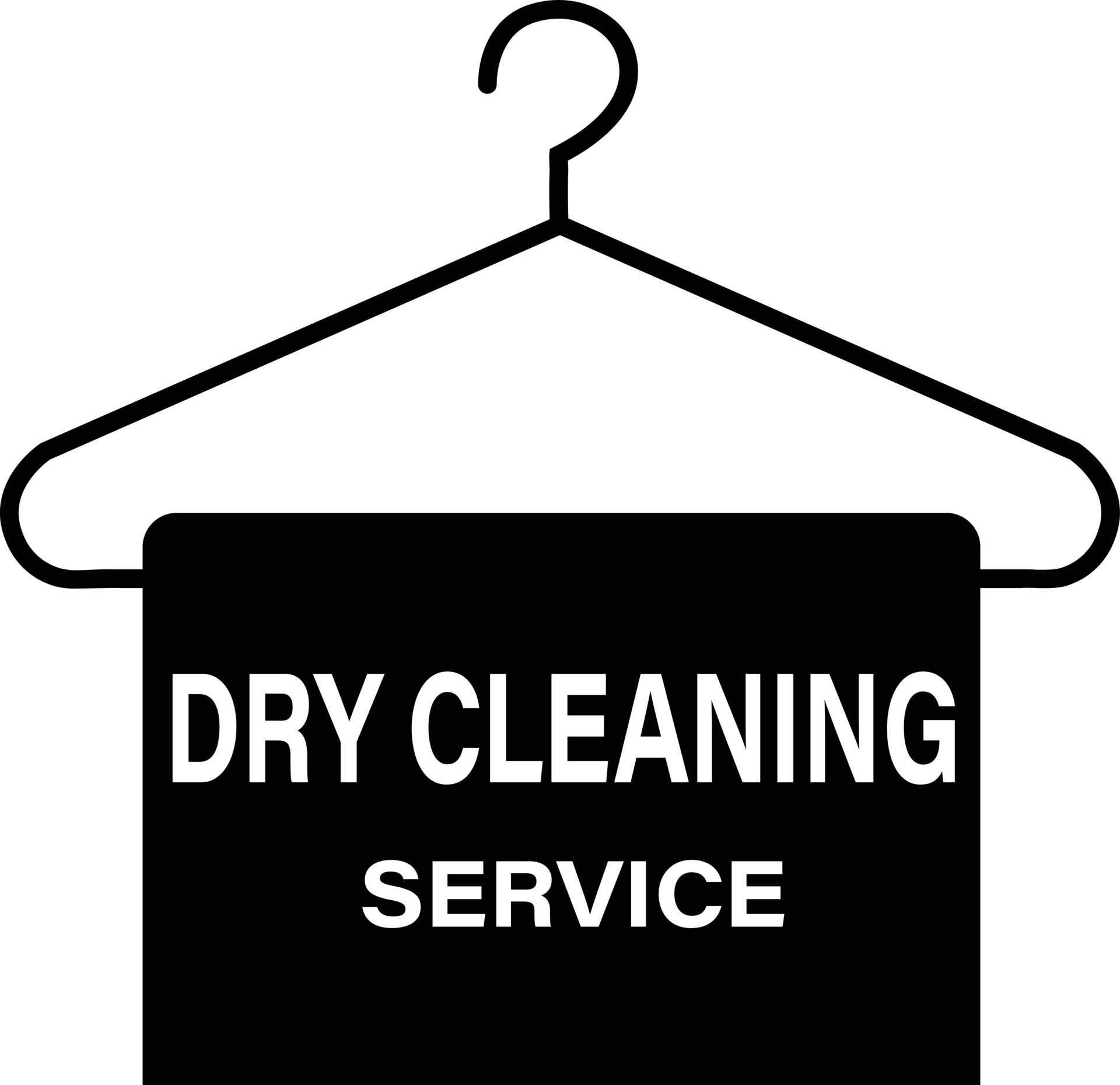 Dry cleaning service icon on white background. Dry cleaning sign