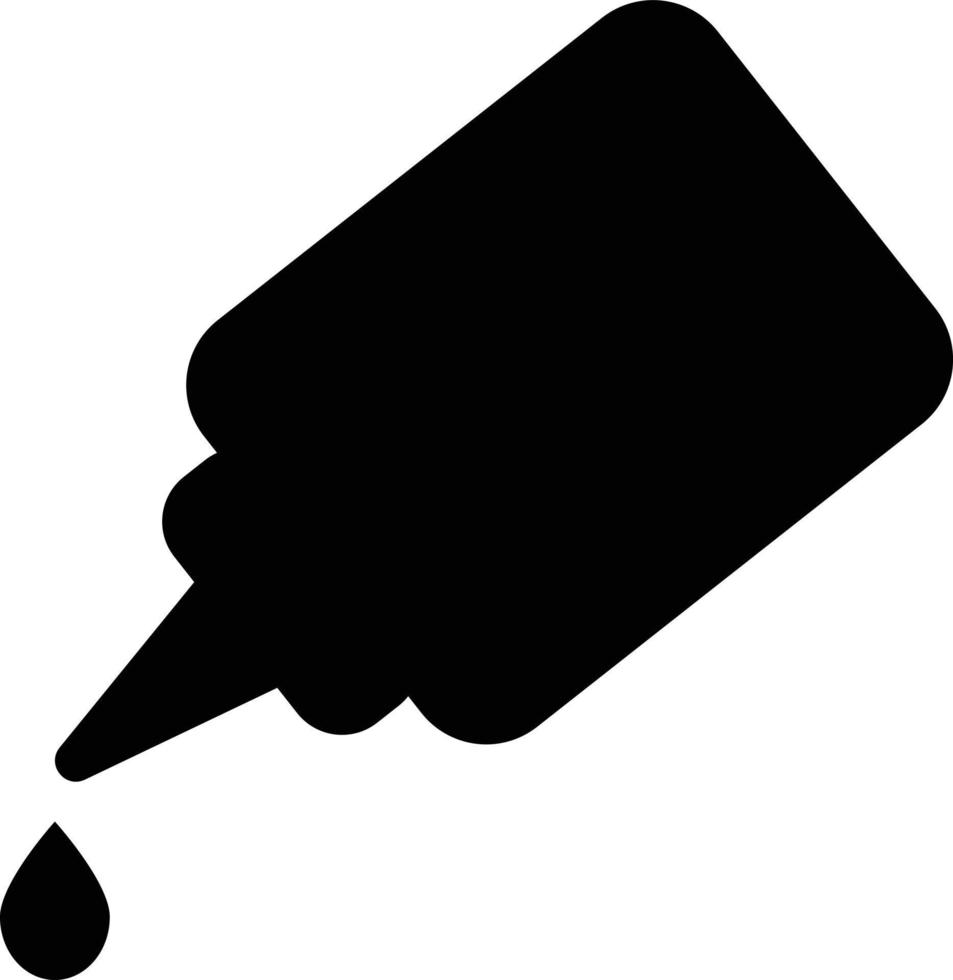 glue sign. bottle of super glue with drop. flat style. vector
