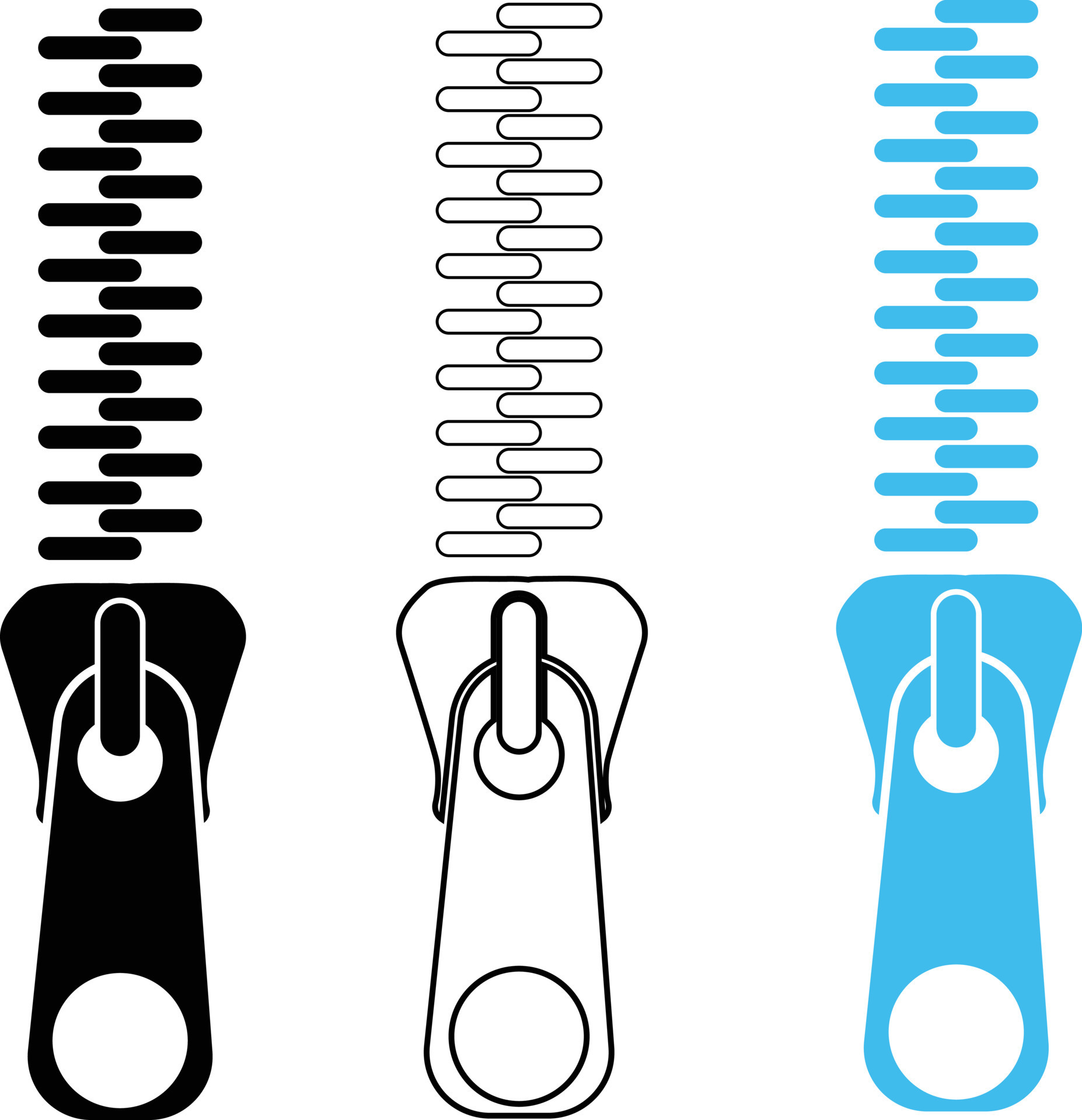 tailor zipper icon on white background. zipper sign. zipper tool line