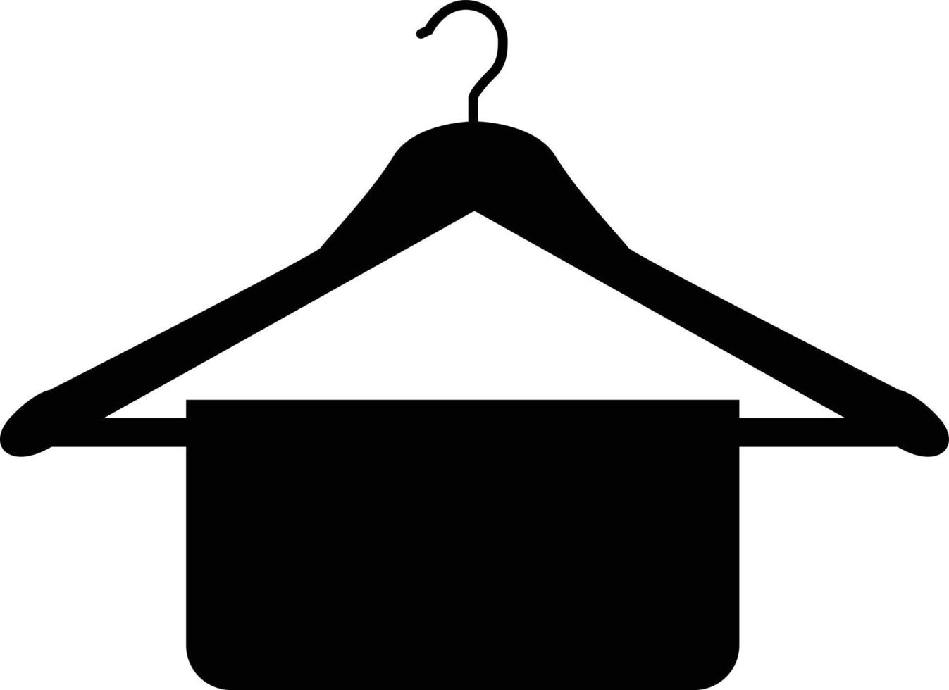 Clothes hanger icon on white background. Towel on hanger sign. Hanger symbol. flat style. vector