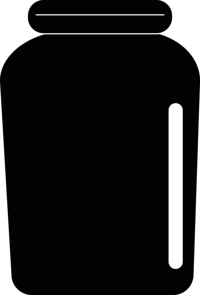 glass jar icon on white background. honey sign. flat style. jar symbol. bottle icon. vector