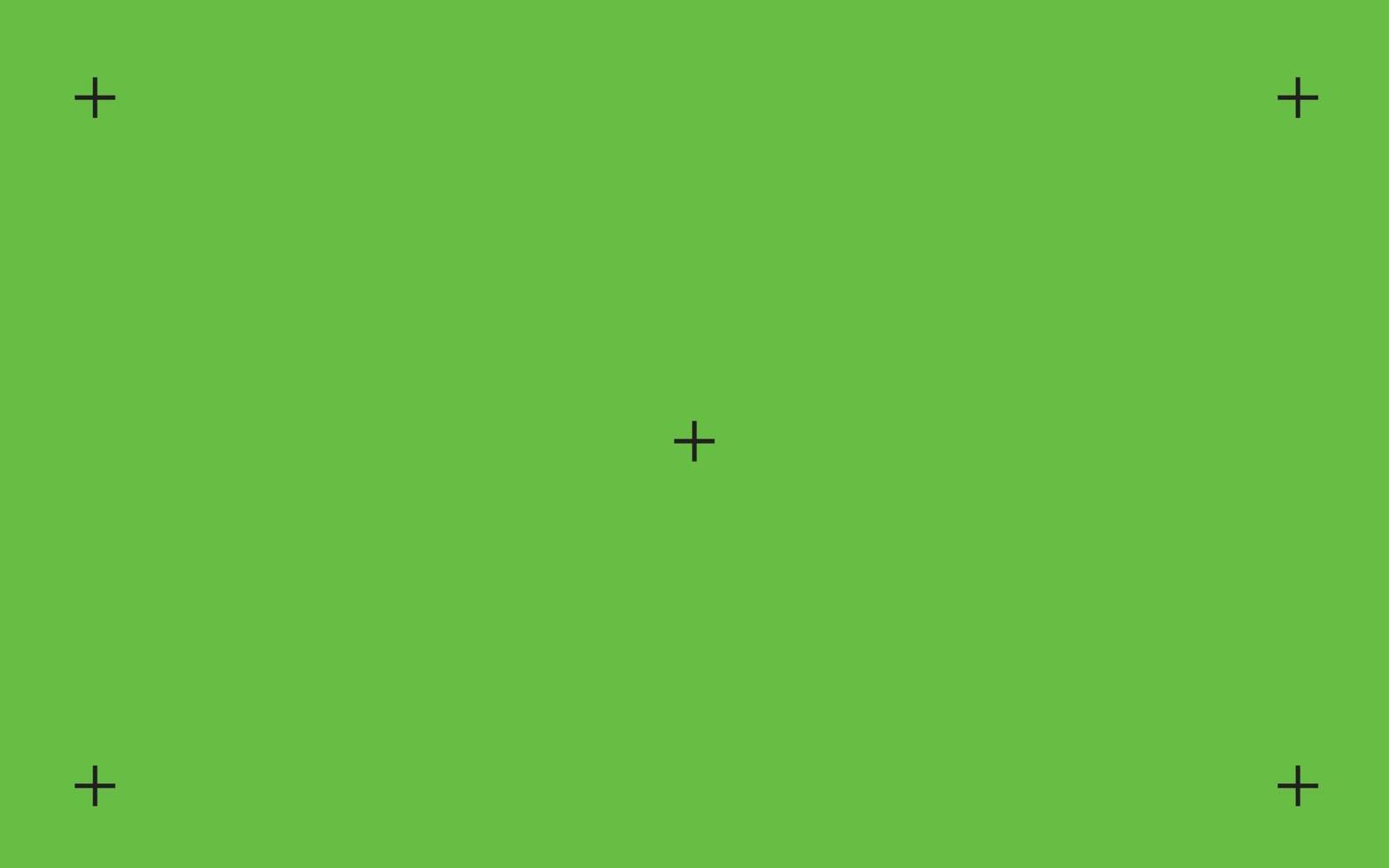 Green screen background. VFX motion tracking markers. Screen backdrop template. flat style. vector