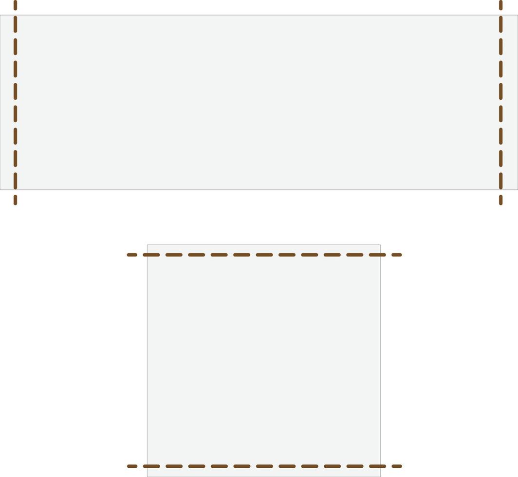 Blank fabric labels on white background. Clothe tag sign. Clothing label symbol. flat style. vector