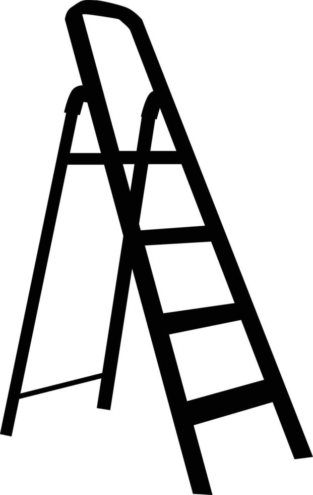 icono de escalera sobre fondo blanco. señal de escalera de metal. símbolo de la escalera. estilo plano vector