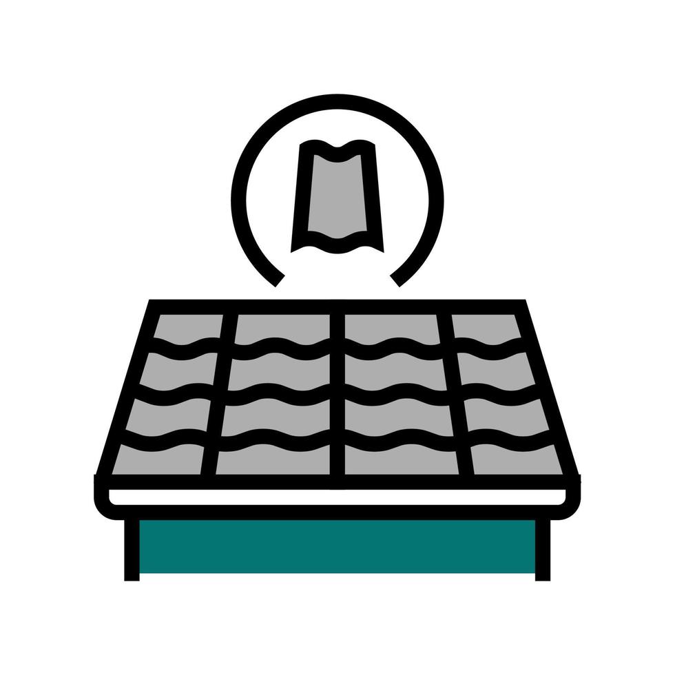 slate roof color icon vector illustration