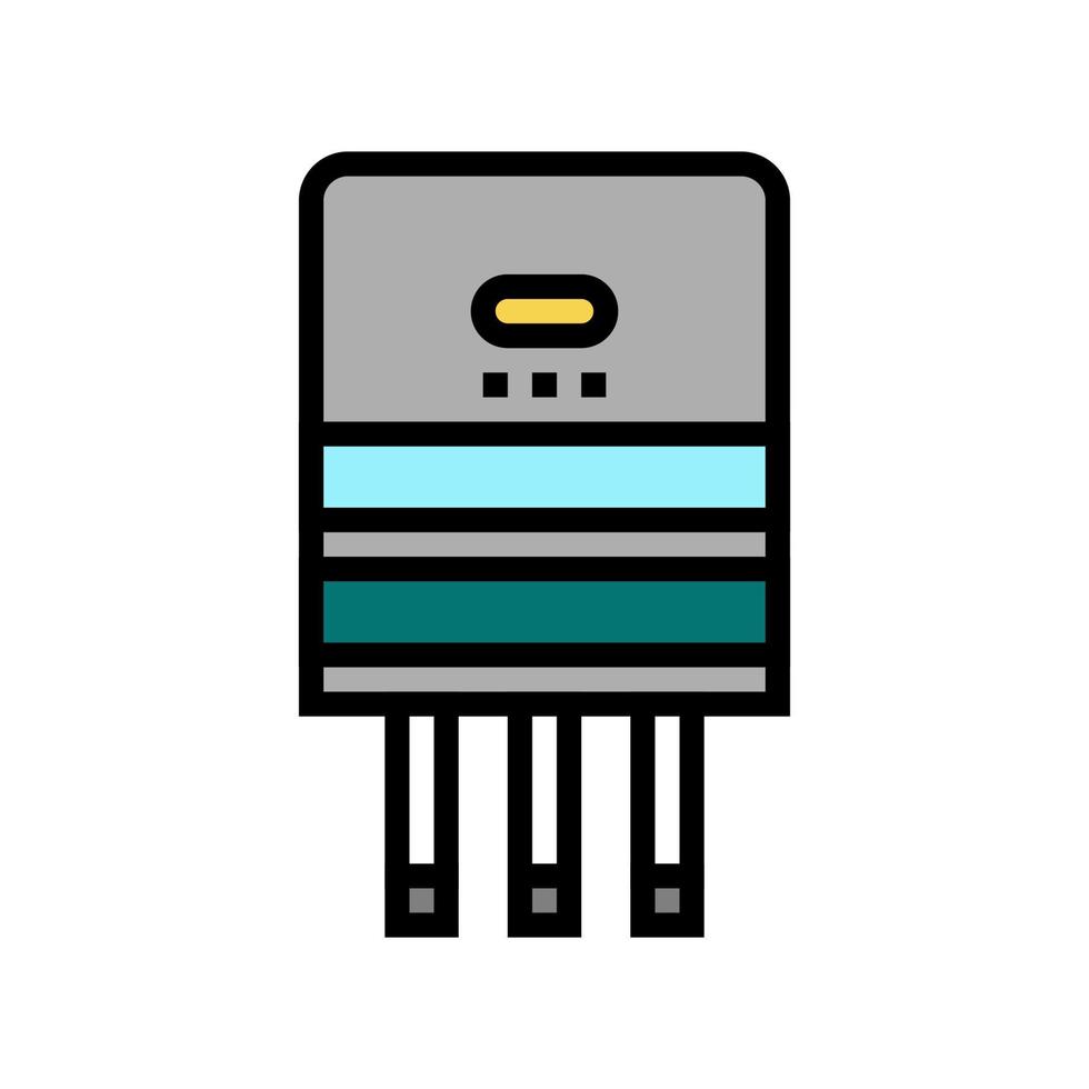semiconductor production color icon vector illustration