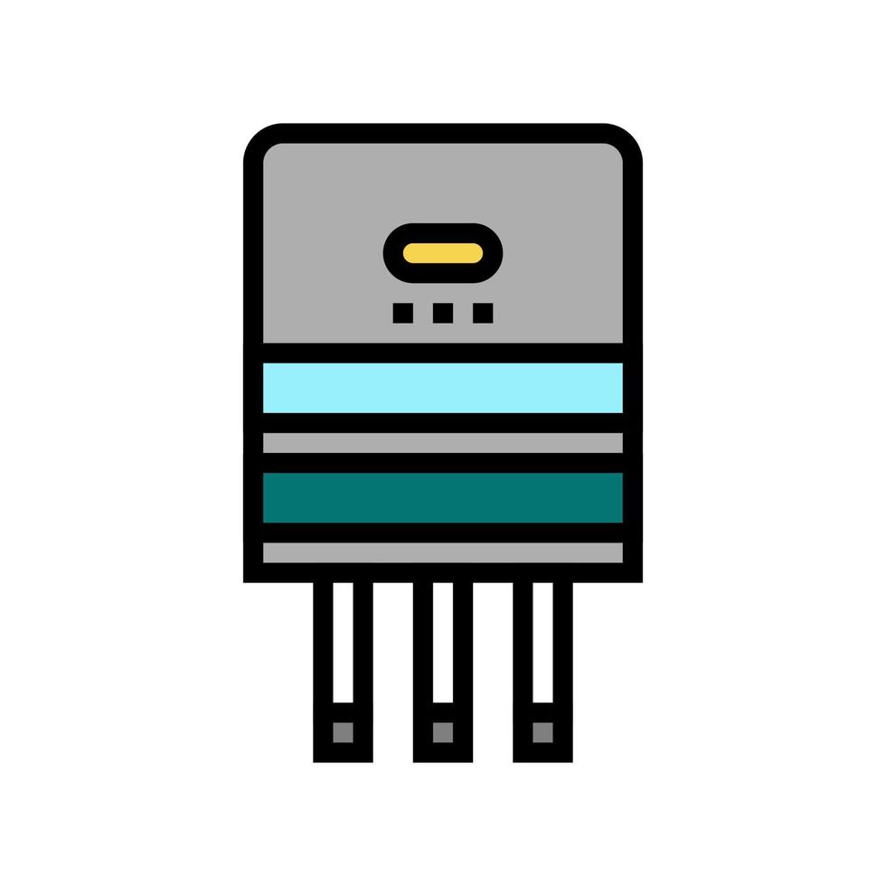 semiconductor production color icon vector illustration