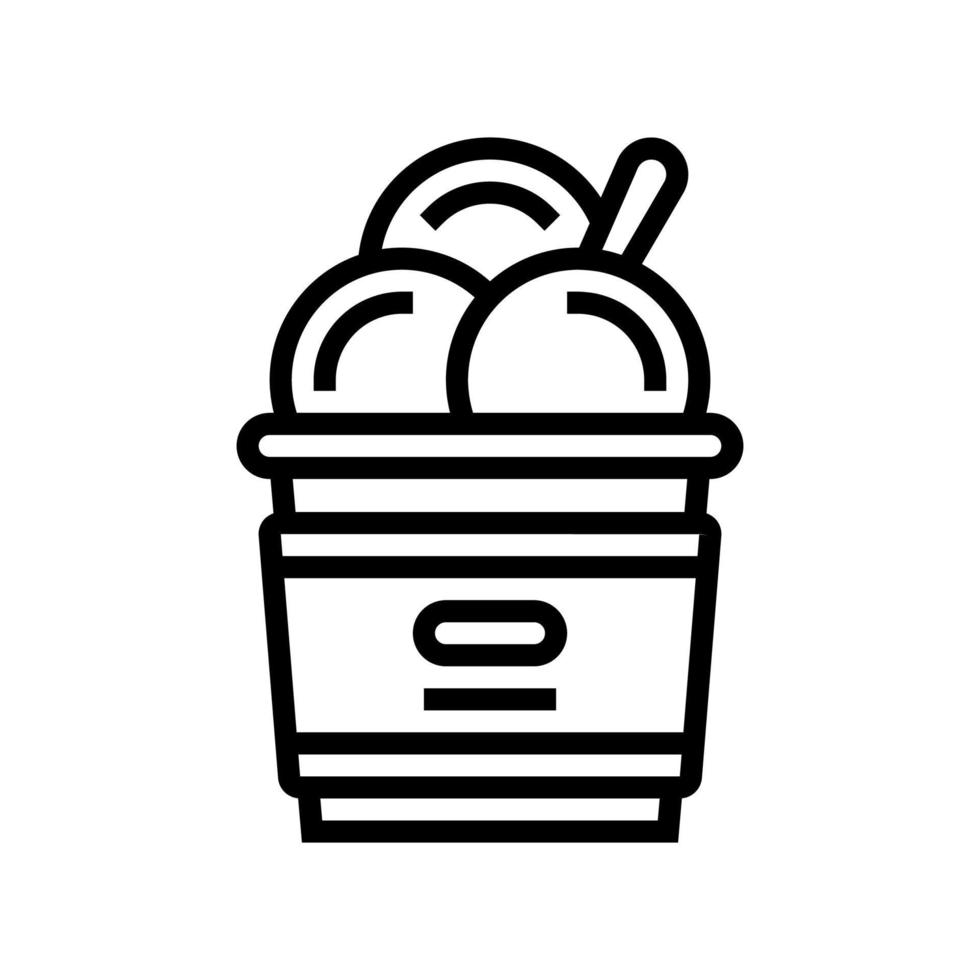 ice cream line icon vector illustration