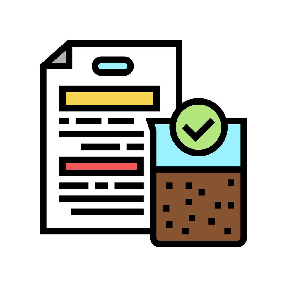 fecund soil certification color icon vector illustration
