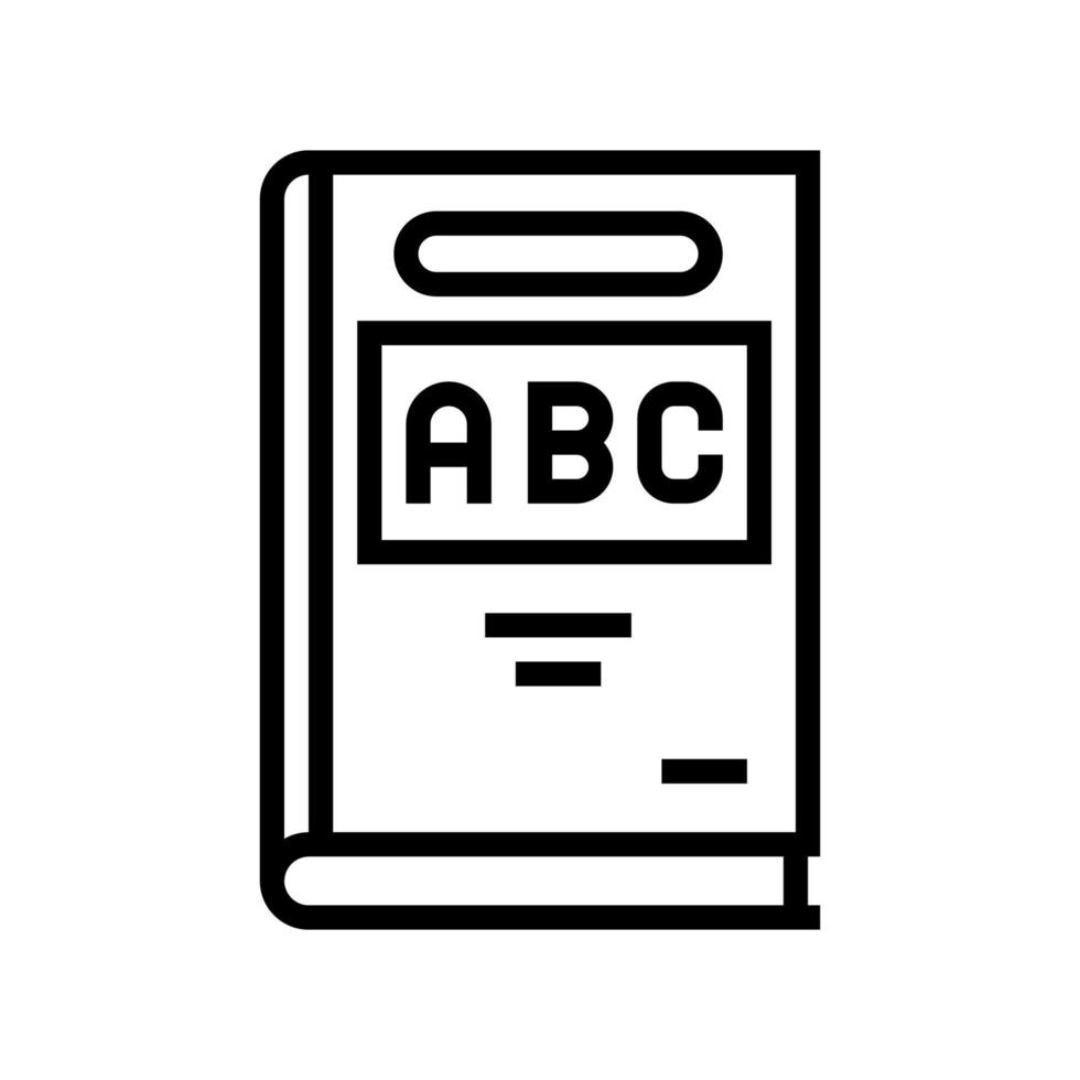 abc book line icon vector illustration