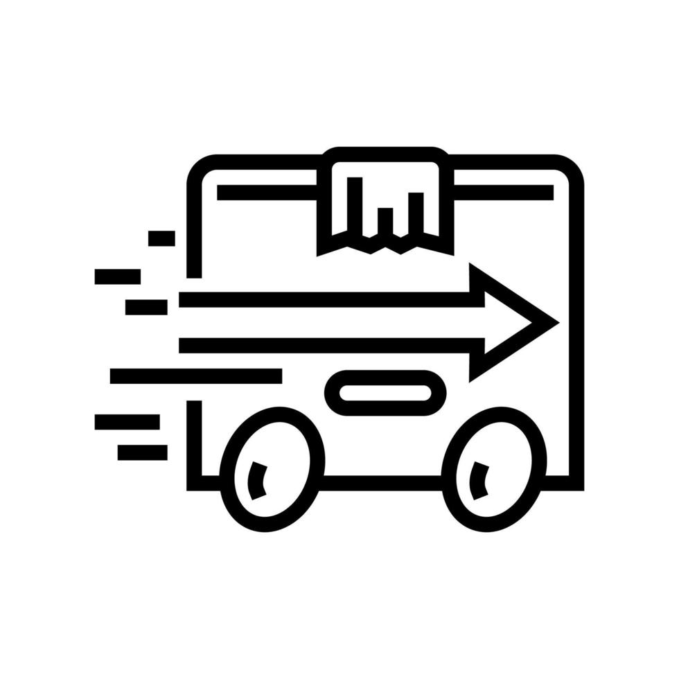 express delivery line icon vector illustration